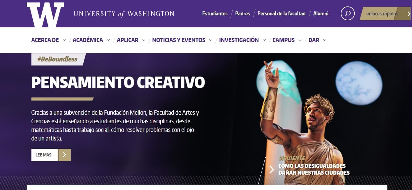 40 grandes marcas que usan WordPress sitio web de universidad